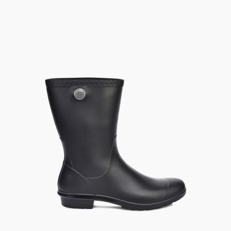 UGG Sienna Matte Black Rain Boots for Women (EMQB17365)